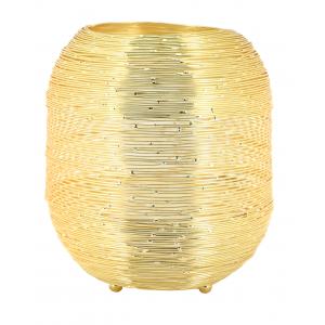 Photo DBO3772 : Gold color metal candle holders