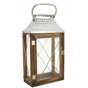 Photo DBO3870V : Metal and wooden lantern embossed rooftop