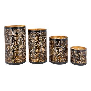 Photo DBO398S : Metal photophore with foliage design