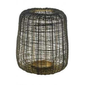 Photo DBO4021 : Candle jar with wire of black metal