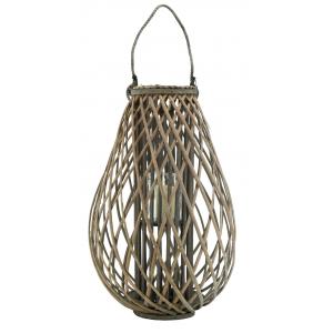 Photo DBO4032V : Grey willow and glass lantern