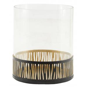 Photo DBO4100V : Metal and glass candle holder