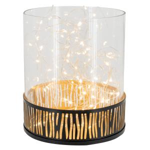 Photo DBO4100V : Metal and glass candle holder