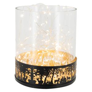 Photo DBO4110V : Metal and glass candle holder - Forest