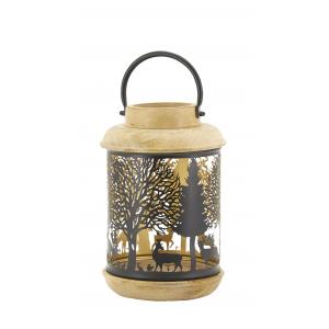 Photo DBO4170 : Wooden and metal lantern - Deer
