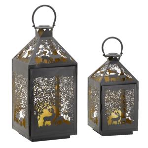 Photo DBO425S : Black metal lanterns