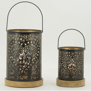 Photo DBO428S : Black metal candle holders