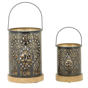 Photo DBO428S : Photophores en métal laqué noir