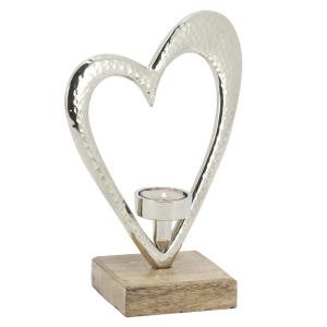 Photo DBO4320 : Photophore coeur en aluminium