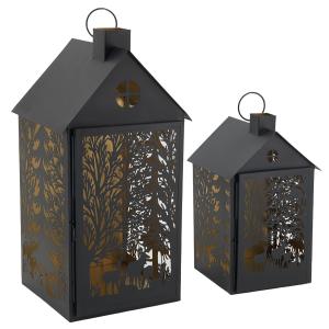 Photo DBO443S : Set of 2 iron lanterns