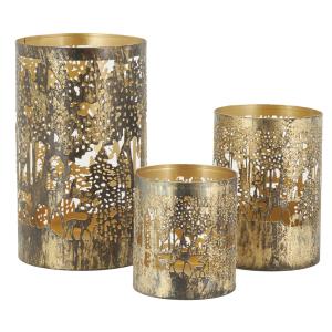 Photo DBO447S : Set of 3 metal candle holders