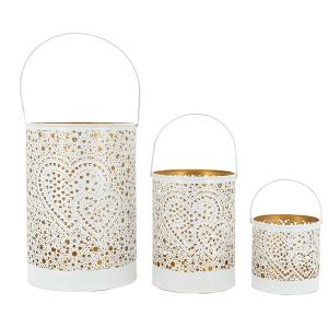 Photo DBO479S : Set of 3 lacquered candle holders