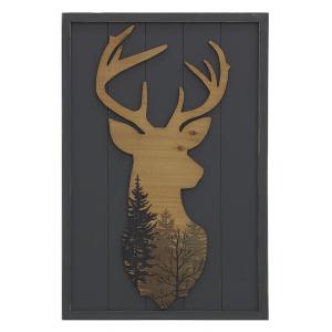 Photo DCA2340 : Painted wooden frame with deer design