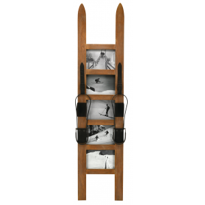 Photo DCA2580V : Wooden photo frame skis