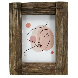 Photo DCA2642V : Recycled wood and glass photo frame