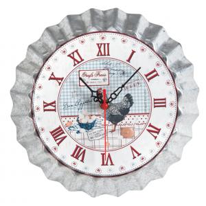 Photo DHL1450 : Metal clock Oeufs Frais