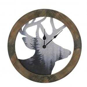 Photo DHL1660 : Pine wood clock - Deer