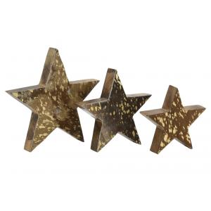 Photo DMA167S : Wooden and cow skin stars