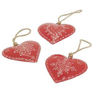 Photo DMO1422 : Red metal hanging heart