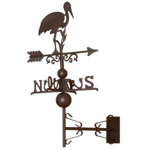 Photo DMU1830 : Cast iron weather vane stork