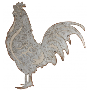 Photo DMU2030 : Patinated metal cock wall decor