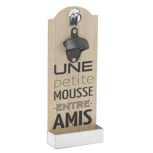 Photo DMU2410 : Medium wood and metal wall bottle opener