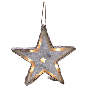 Photo DNO1540 : Whitewashed birch wood star