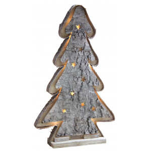 Photo DNO1551 : Whitewashed birch wood fir with leds