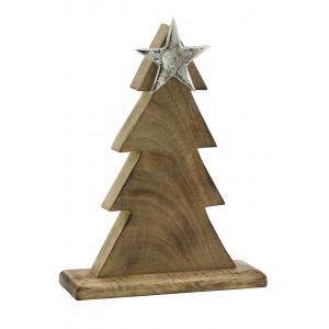 Photo DNO1590 : Mango wood fir tree with star