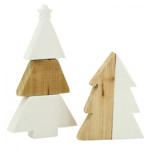 Photo DNO169S : Natural wood and ceramic christmas trees