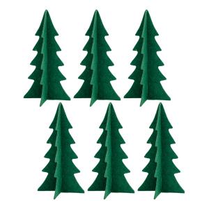 Photo DNO205S : Set of 6 felt Christmas trees