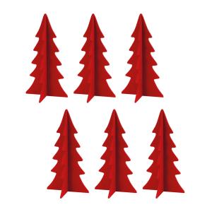 Photo DNO206S : Set of 6 felt Christmas trees