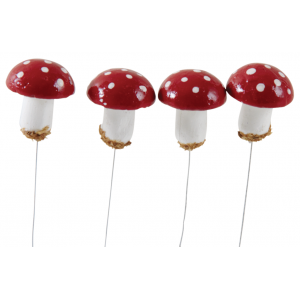 Photo DPI190S : 18 mushrooms decorative floral picks