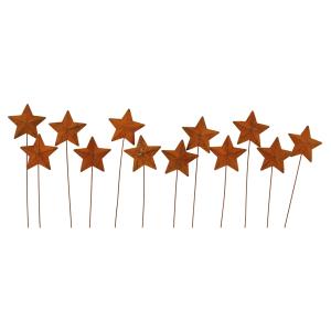 Photo DPI194S : Set of 12 metal star-shaped picks