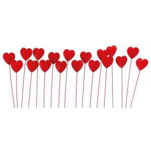 Photo DPI196S : Set of 18 metal heart-shaped picks