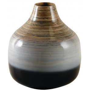 Photo DVA1660 : Ball black and white bamboo vase
