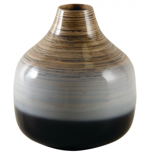 Photo DVA1660 : Vase boule en bambou laqué