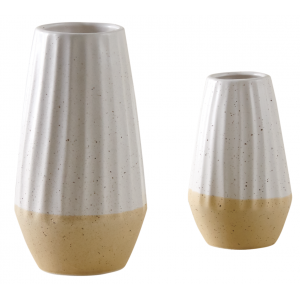 Photo DVA173S : White ceramic vase terrazo