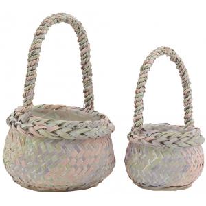 Photo FCO307SP : Bamboo baskets with handle