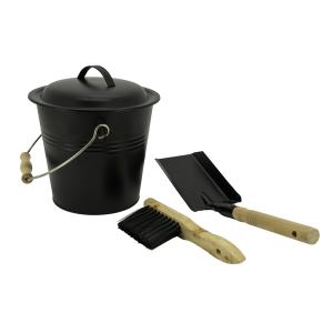Photo GCH266S : Ash bucket with shovel and broom