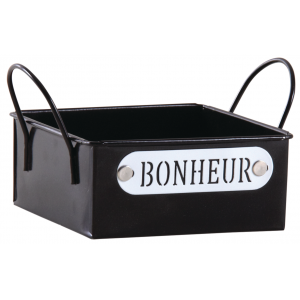 Photo GCO3930 : Lacquered metal basket Bonheur