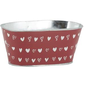 Photo GCO4621 : Metal ovale floral containers - Hearts
