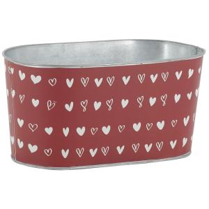 Photo GCO4622 : Metal ovale floral containers - Hearts