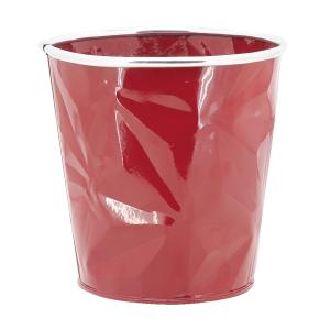 Photo GCP2270 : Red lacquered metal floral pot cover