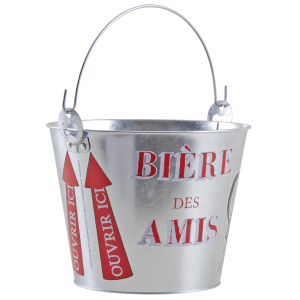 Photo GSE1540 : Galvanized metal basket Bière des amis
