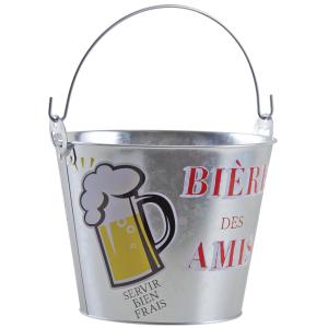 Photo GSE1540 : Galvanized metal basket Bière des amis
