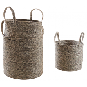 Photo JCP389S : Cache-pot en jute et coton