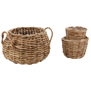 Photo JCP409S : Antique rattan pot covers