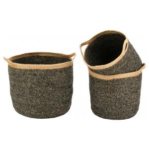 Photo JCP421S : Cache-pots rond en jute naturelle et teintée