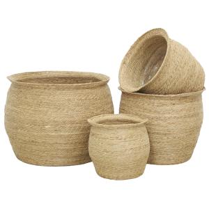 Photo JCP440SP : Natural rush flower pot covers (set of 4)